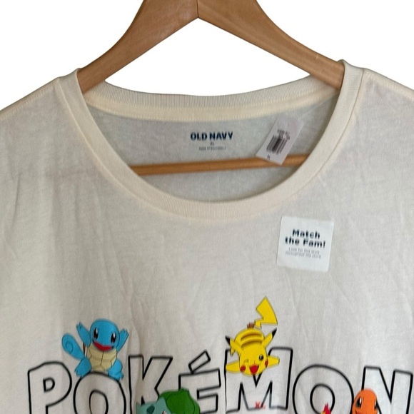 Old Navy Men Pokemon Gender-Neutral Graphic T-Shirt XLARGE Creme - Picture 4 of 10